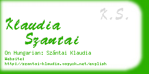 klaudia szantai business card